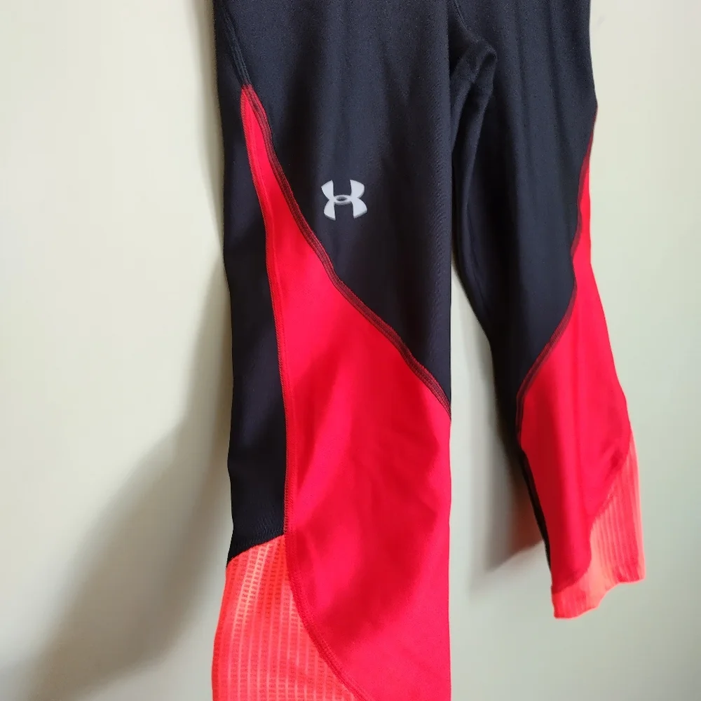 UNDER ARMOUR WOMEN'S HEATGEAR COLOR BLOCK COMPRESSION LEGGINGS SZ S - Picture 7 of 10
